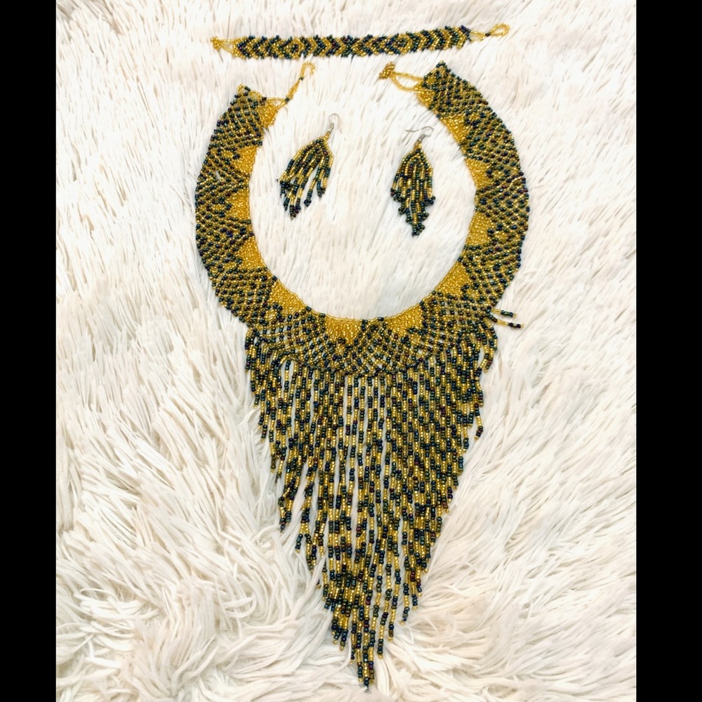 Mexican Huichol Handmade Set